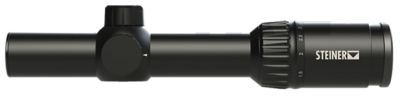 Steiner 1-4x 24mm P4Xi Rifle Scope, 30mm Tube, Illuminated P3TR Reticle, Black