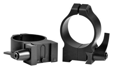 Warne Maxima Scope Ring Set for Tikka 3TX/3T/695, 30mm Tube, Medium, 0 MOA, Dovetail, Quick Detach, Matte Black, Steel