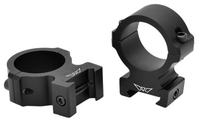 Warne Vapor Horizontal Rings, 30mm Tube, High, 0 MOA, Picatinny/Weaver, Matte Black, Aluminum
