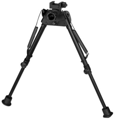 Harris Bipods 9 to 13 in. Steel/Aluminum Swivel L Picatinny Bipod with Self-Leveling Legs and Rubber Feet, Black