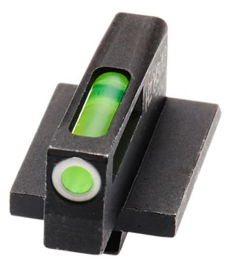 HiViz LiteWave H3 Front Sight for Ruger GP100, Green Tritium White Outline Front