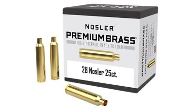 Nosler .28 Nosler Premium Brass Unprimed Rifle Cases, 25 Rounds