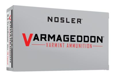 Nosler Varmageddon 6.5 Creedmoor 90-Grain Flat Base Tipped Rifle Ammunition, 20 Rounds