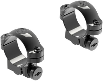 Leupold Ringmounts for Ruger No. 1 /77/11, 1 in. Tube, Low, 3/8 in./11mm/13mm Dovetail, Black Gloss, Steel