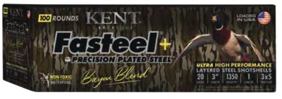 Kent Cartridge 12-Gauge Fasteel+ Precision Plated Steel Bayou Blend 3x5-Shot Shotgun Shells, 3 in., 1 oz., 200 Rounds