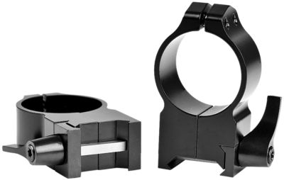 Warne Maxima Vertical Rings, 30mm Tube, Extra High, 0 MOA, Picatinny/Weaver, Quick Detach, Matte Black, Steel