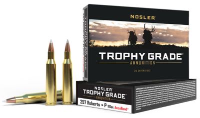 Nosler Trophy Grade .257 Roberts 110-Grain Nosler AccuBond Rifle Ammunition, 20 Rounds