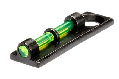 HiViz Flame Bead Replacement Front Sight for Most Vent-Ribbed Shotguns, Black, Green Fiber Optic, Universal Threads