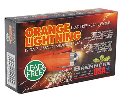Brenneke 12-Gauge Orange Lightning Shotgun Slugs, 2.75 in., 2/3 oz., 5 Rounds