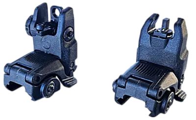HiViz Folding AR Back Up Sight for AR-15, Black, Folding