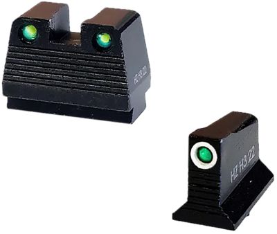 HiViz Co-Witness Tritium Night Sight Set for Glock MOS Models 9mm/40 S&W/357 Sig, Green
