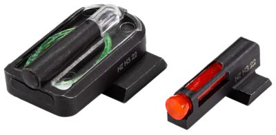 HiViz FastDot H3 Red Fiber-Optic Front and Green Tritium Rear Sights, Fits S&W and M&P