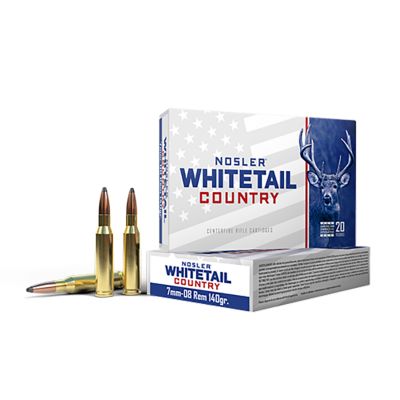 Nosler 7mm-08 Remington 140-Grain Spitzer Boat Tail Rifle Ammunition, 20 Rounds
