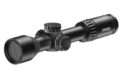 Steiner 2-12x 42mm HX6 Rifle Scope, 30mm Tube, Illuminated MHR (RFP) Reticle, Black