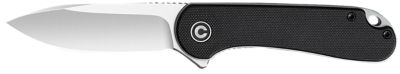 Civivi Knives Elementum 2.96 in. Folding Knife, Stain, D2 Steel Blade, 4.03 in. Black Textured G10 Handle