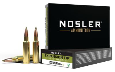 Nosler .325 Win Short Mag 180-Grain E-Tip Lead Free Rifle Ammunition, 20 Rounds