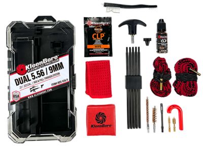 KleenBore Dual System Cleaning Kit for 5.56/.22/.223 w/Dual Rod Rope Pull Through