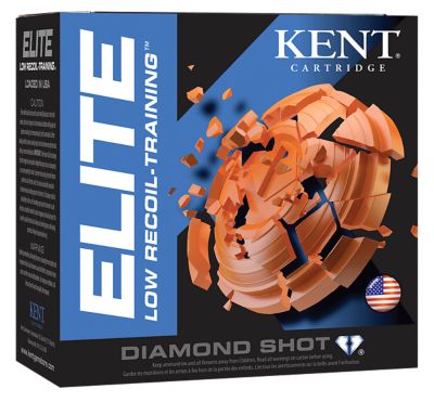 Kent Cartridge 12-Gauge Elite Low Recoil Training 8-Shot Shotgun Shells, 2.75 in., 7/8 oz., 25 Rounds