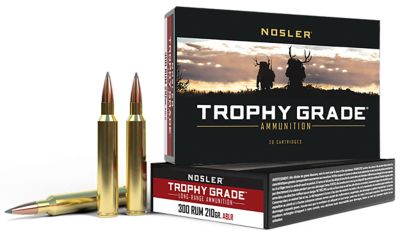 Nosler Trophy Grade .300 Remington Ultra Mag 210-Grain Nosler Spitzer AccuBond Long-Range Rifle Ammunition, 20 Rounds