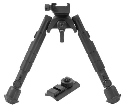 Leapers 7 to 9 in. Recon 360 Anodized Aluminum Bipod, Black