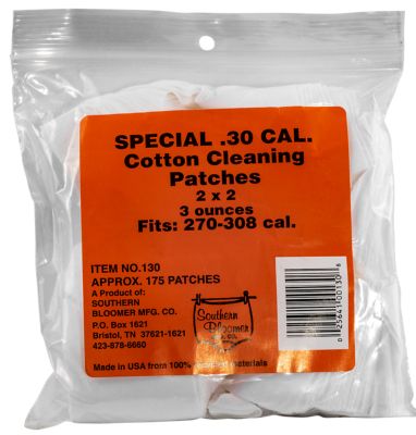 Southern Bloomer .30 Caliber Cotton Cleaning Patches, 175 pc.