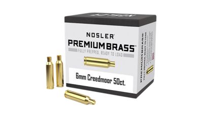 Nosler 6mm Creedmoor Premium Brass Unprimed Rifle Cases, 50 Rounds