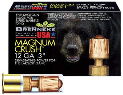 Brenneke 12-Gauge Magnum Crush Shotgun Slugs, 3 in., 1-1/2 oz., 5 Rounds