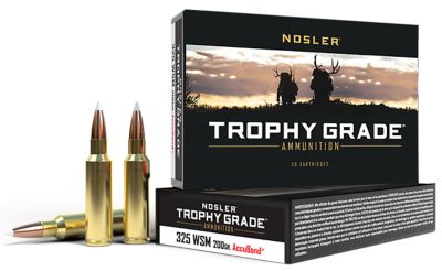 Nosler Trophy Grade .325 Win Short Mag 200-Grain Nosler AccuBond Rifle Ammunition, 20 Rounds