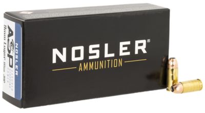 Nosler Assured Stopping Power 9mm Luger 115-Grain Jacketed Hollow Point Handgun Ammunition, 50 Rounds