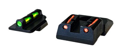 HiViz LiteWave Green Fiber-Optic Front and Orange Fiber-Optic Rear Sights, Fits Ruger Security 9