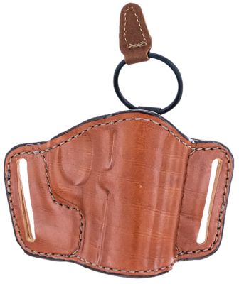 Bianchi 105 Minimalist OWB Holster for Sig P365/Glock 42/Bersa Thunder/S&W 1911, Right Hand, Tan, Leather, Size 14