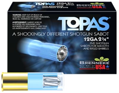 Brenneke 12-Gauge TOPAS Sabot Shotgun Slugs, 2.75 in., 2/3 oz., 5 Rounds