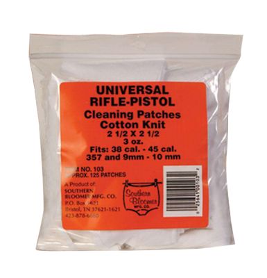 Southern Bloomer Rifle/Handgun Cotton Cleaning Patches, 2.5 in. x 2.5 in., 130 pc.