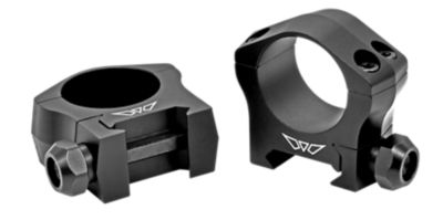 Warne Mountain Tech Scope Rings, 1 in. Tube, Low, 0 MOA, Picatinny/Weaver, Matte Black, Aluminum