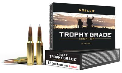 Nosler Trophy Grade 6.5 Creedmoor 140-Grain Nosler AccuBond Rifle Ammunition, 20 Rounds