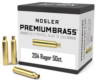 Nosler .204 Ruger Premium Brass Unprimed Rifle Cases, 50 Rounds