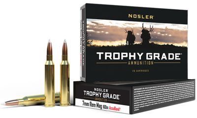 Nosler Trophy Grade 7mm Remington Mag 160-Grain Nosler AccuBond Rifle Ammunition, 20 Rounds