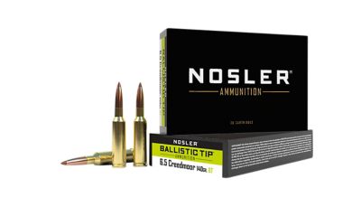 Nosler Ballistic Tip 6.5 Creedmoor 140-Grain Spitzer Ballistic Tip Rifle Ammunition, 20 Rounds
