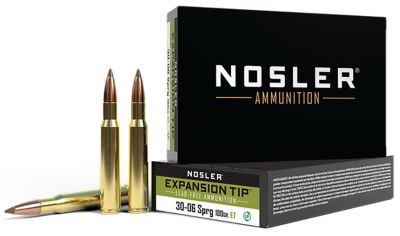 Nosler Expansion-Tip .30-06 Springfield 180-Grain E-Tip Lead-Free Rifle Ammunition, 20 Rounds