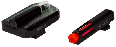HiViz FastDot H3 Red Fiber-Optic Front and Green Tritium Rear Sights, Fits Glock