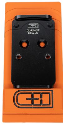 C&H Precision V2 STEEL MIL/LEO Adapter Plate, Black, Zinc, Trijicon/Holosun Pattern Footprint