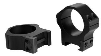 Warne Maxima Horizontal Rings, 30mm Tube, Medium, 0 MOA, Picatinny/Weaver, Matte Black, Steel