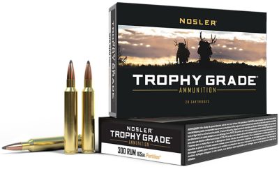 Nosler Trophy Grade .300 Remington Ultra Mag 165-Grain Nosler Spitzer Partition Rifle Ammunition, 20 Rounds
