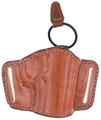 Bianchi 105 Minimalist OWB Holster for 2 in. Barrel Ruger SP101 & S&W J-Frame, Right Hand, Tan, Leather, Size 01