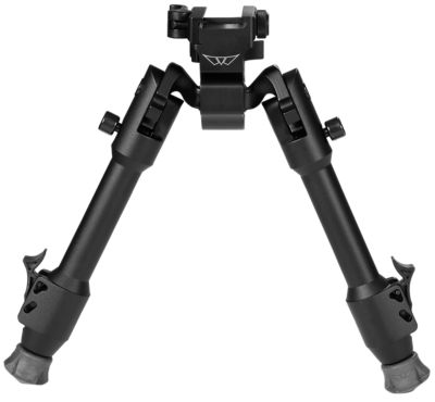 Warne 6.90 to 9.10 in. Skyline Precision Shooting Bipod for Picatinny, 22-Degree Cant, 44-Degree Pan, Matte Black