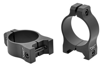 Warne Vapor Scope Rings, 30mm Tube, Low, 0 MOA, Picatinny/Weaver, Matte Black, Aluminum
