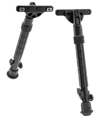 Leapers 8 to 11.80 in. Anodized Aluminum Recon Flex Shooting Bipod for M-LOK, Black