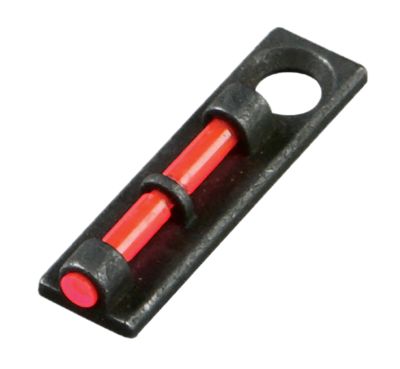 HiViz Flame Bead Replacement Front Sight for Most Vent-Ribbed Shotguns, Black, Red Fiber Optic, Universal Threads