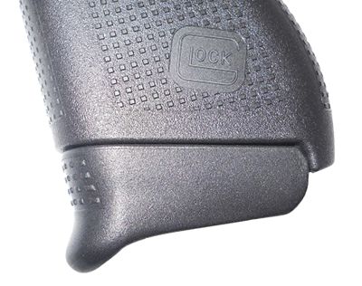 Pearce Grip Magazine Extension for Glock 43, 1 Round Capacity, Polymer, Black, 3/4 in. Gripping Surface
