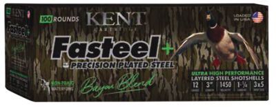 Kent Cartridge 12-Gauge Fasteel+ Precision Plated Steel Bayou Blend 3x5-Shot Shotgun Shells, 3 in., 1-1/4 oz., 200 Rounds